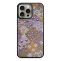 Floral Pattern Phone Case For iPhone Samsung Galaxy Pixel - Retro Floral Seigaiha Wave Pattern On Lavender Background