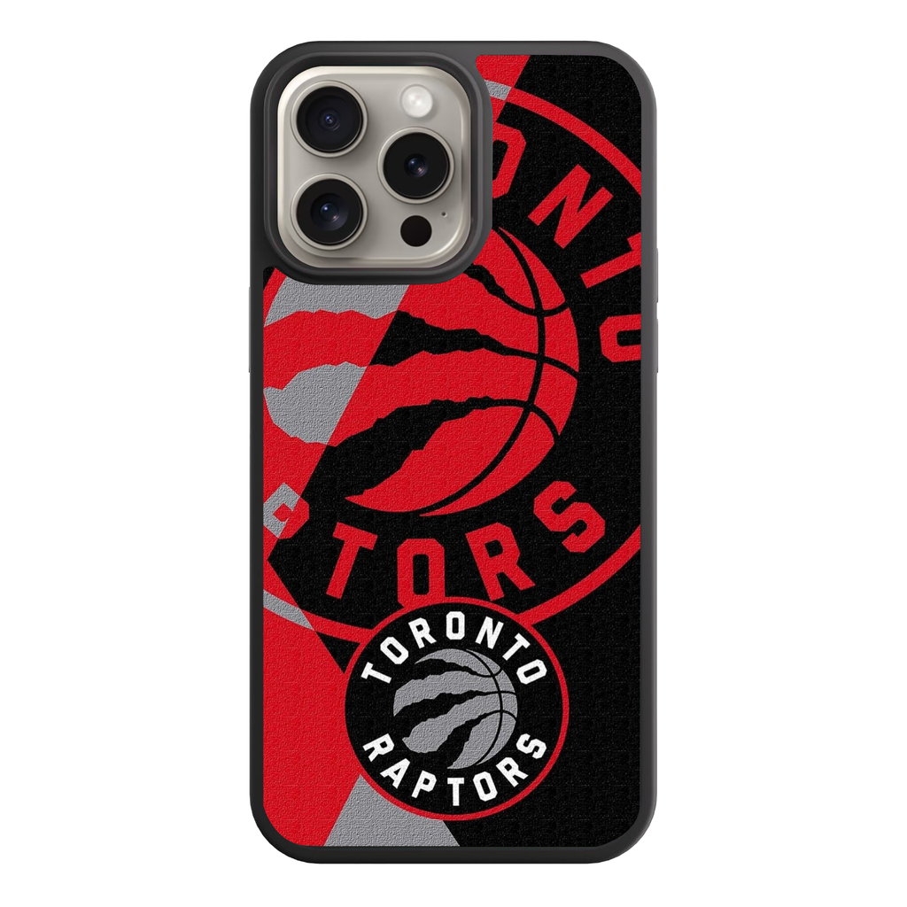 NBA Toronto Raptors Phone Case For iPhone Samsung Galaxy Pixel - Toronto Raptors Shields On Red And Black Textured Background