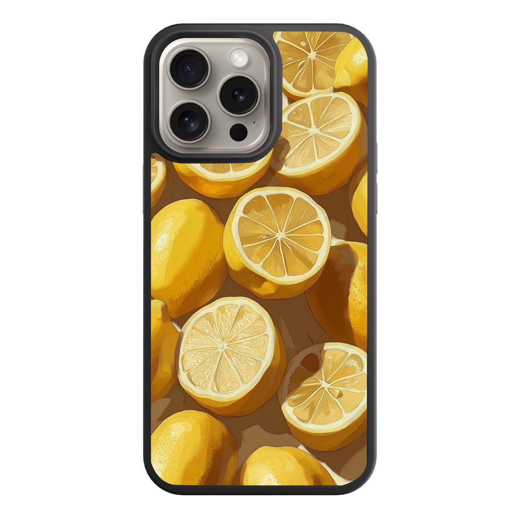 Lemon Pattern Phone Case For iPhone Samsung Galaxy Pixel - Realistic Painted Lemon Packed Pattern
