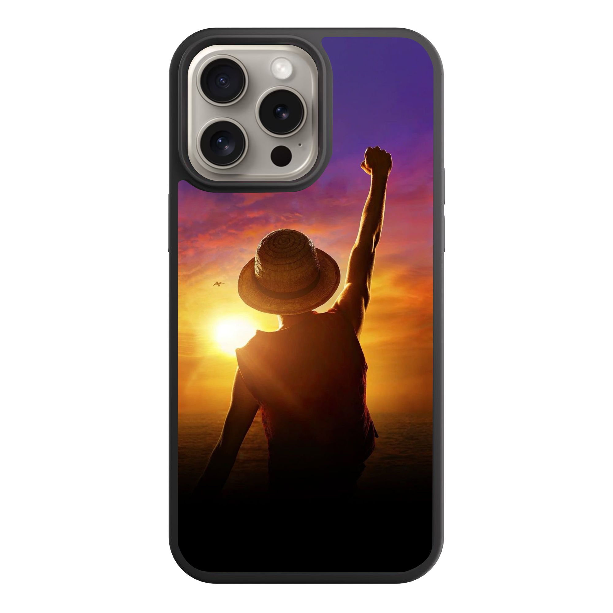 One Piece Live Action Luffy Phone Case For iPhone Samsung Galaxy Pixel - Luffy Sunset Poster