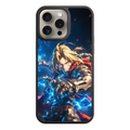Fullmetal Alchemist Edward Phone Case For iPhone Samsung Galaxy Pixel - Edward Elric Performing Alchemy With Blue Lightning Energy On Dark Night Background