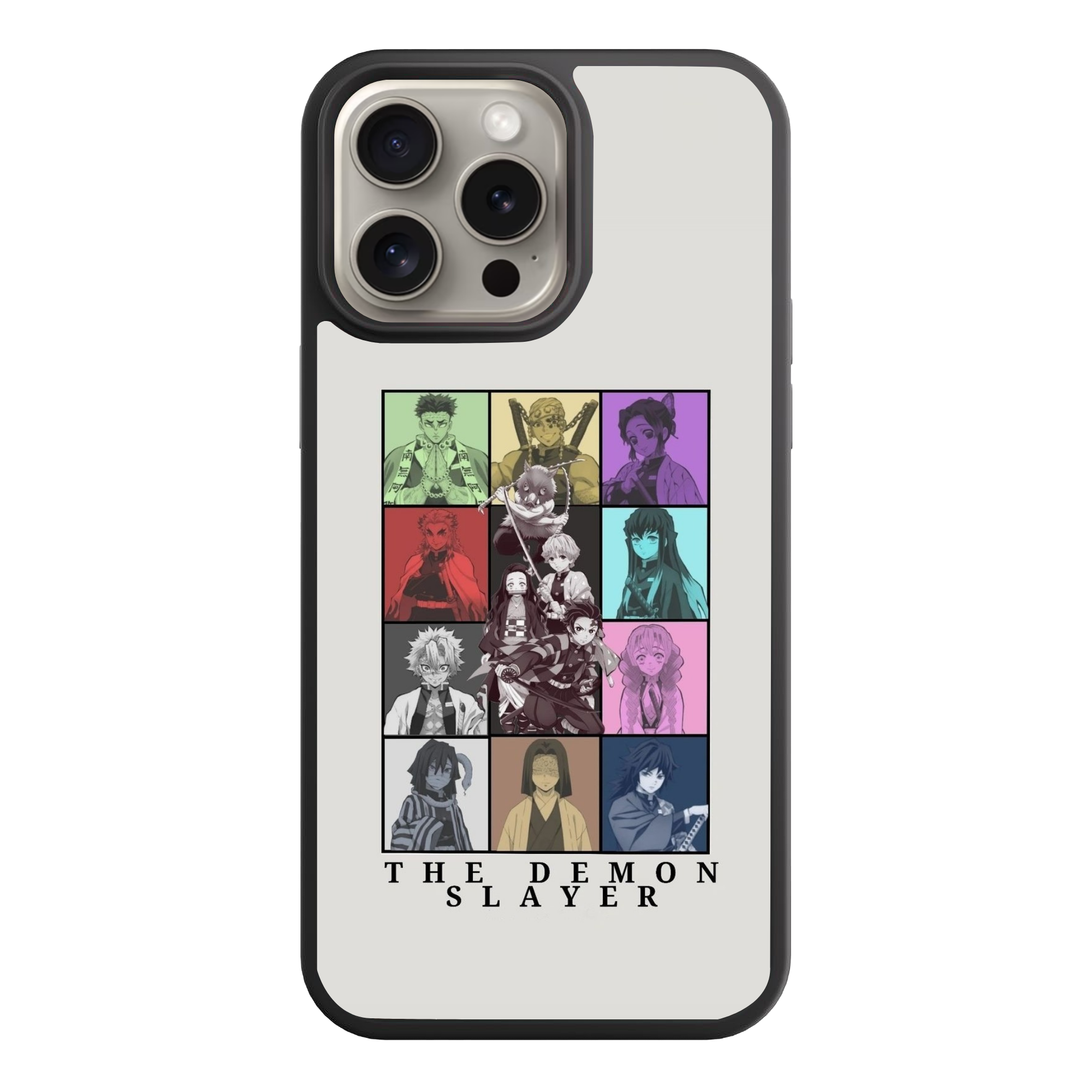 Demon Slayer Phone Case For iPhone Samsung Galaxy Pixel - Demon Slayer Cast Minimalist Art On White Background
