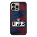 NBA Los Angeles Clippers Phone Case For iPhone Samsung Galaxy Pixel - Los Angeles Clippers Logo And Wordmark On Red And Blue Tie Dye Background