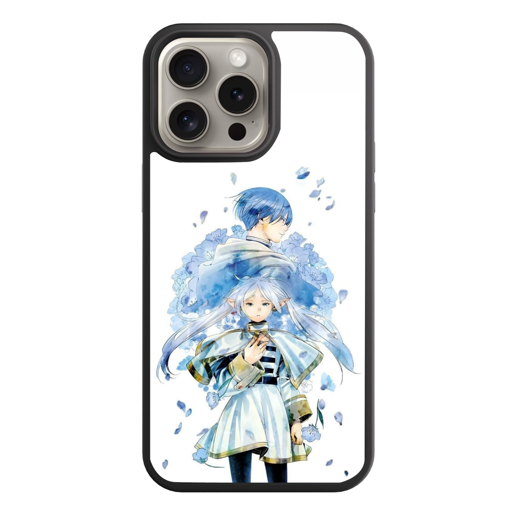 Frieren Beyond Journeys End Phone Case For iPhone Samsung Galaxy Pixel - Frieren And Himmel In Watercolor Style On White Background
