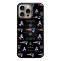 NFL New England Patriots Phone Case For iPhone Samsung Galaxy Pixel - New England Patriots Logo And Pat Patriot Pattern On Black Background