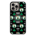 NBA Boston Celtics Phone Case For iPhone Samsung Galaxy Pixel - Boston Celtics The Lucky And Shamrock Pattern On Black Background