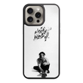 Yungblud Phone Case For iPhone Samsung Galaxy Pixel - Yungblud Sitting Cross Legged Below Handwritten Text On White Background
