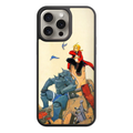 Fullmetal Alchemist Phone Case For iPhone Samsung Galaxy Pixel - Edward And Alphonse Elric Sitting On Ruins Under Pale Yellow Sky Background