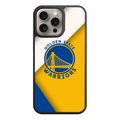 NBA Golden State Warriors Phone Case For iPhone Samsung Galaxy Pixel - Golden State Warriors Logo On Blue Yellow And White Diagonal Stripe Background