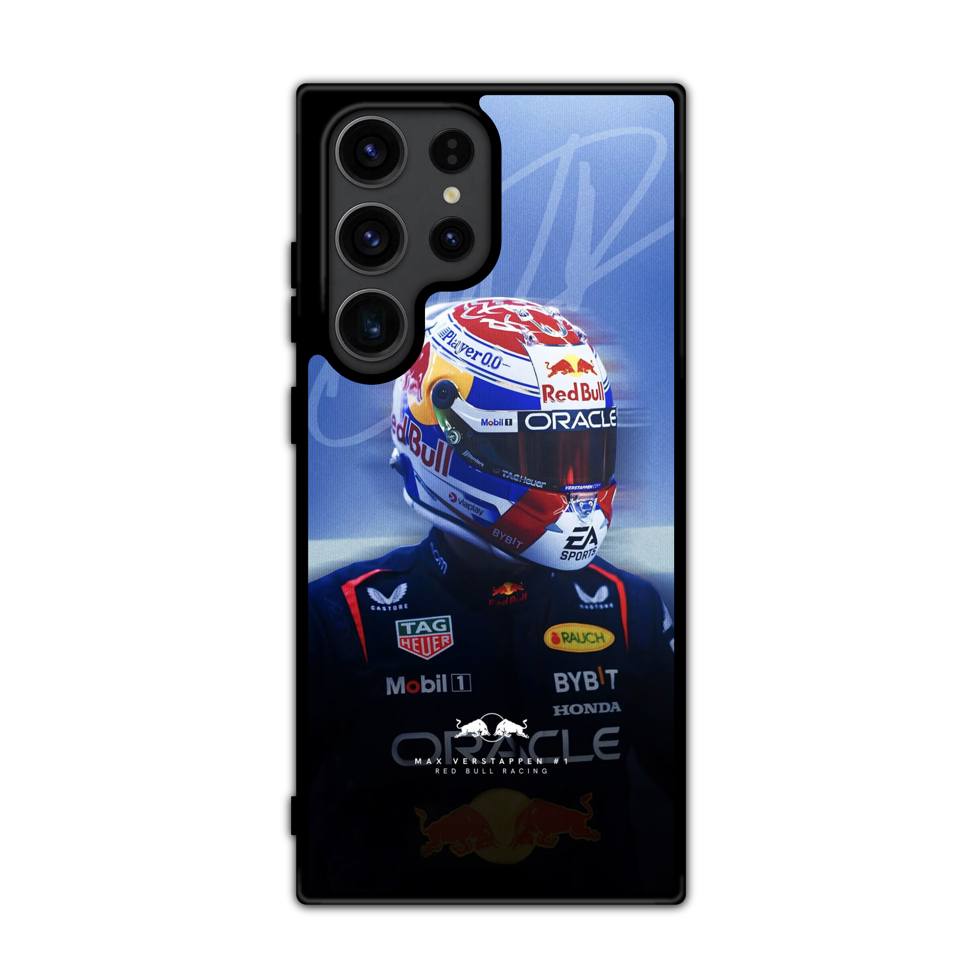F1 Formula 1 Max Verstappen Phone Case For iPhone Samsung Galaxy Pixel - Max Verstappen Red Bull Racing Profile MV Logo Poster