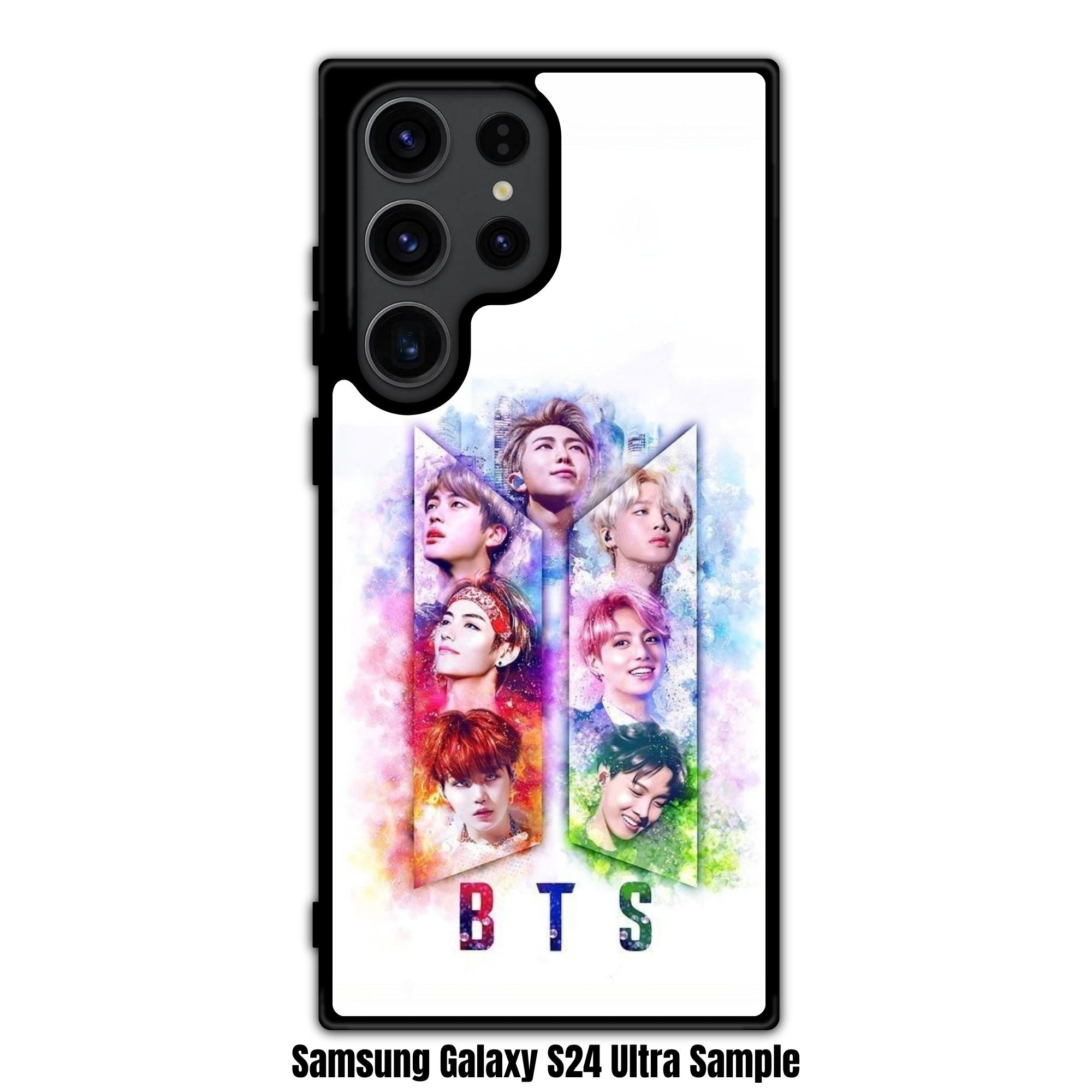 BTS Phone Case For iPhone Samsung Galaxy Pixel - BTS Watercolor Collage On White Background