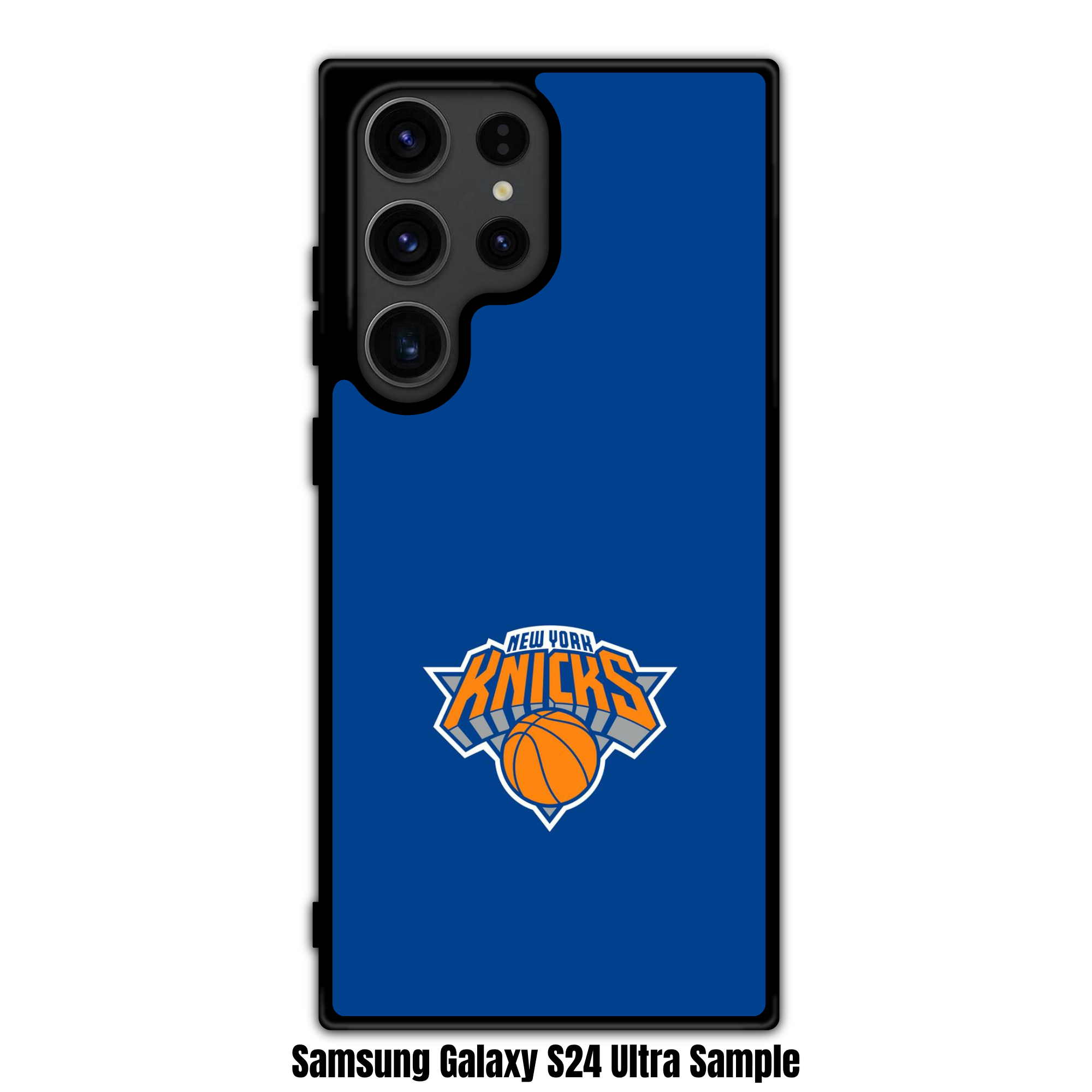 NBA New York Knicks Phone Case For iPhone Samsung Galaxy Pixel - New York Knicks Logo On Blue Background