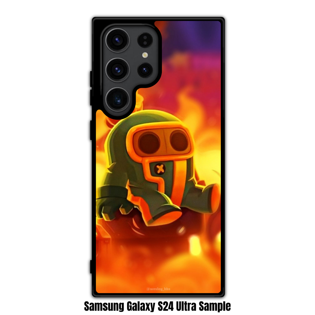 Brawl Stars Spike Phone Case For iPhone Samsung Galaxy Pixel - Pyro Spike And Swirling Flames Poster