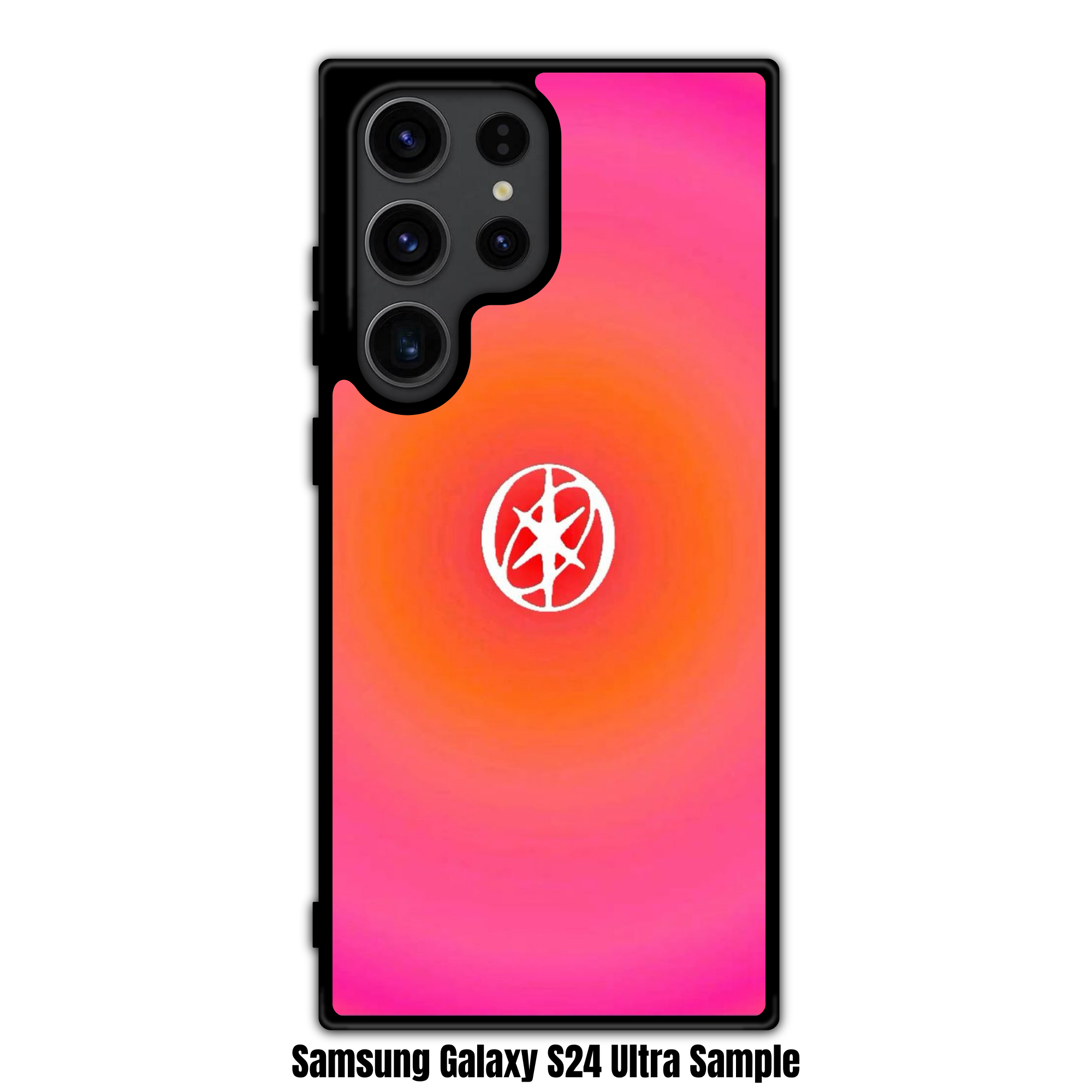 Katseye Phone Case For iPhone Samsung Galaxy Pixel - Katseye Star Symbol Icon On Pink And Orange Gradient Background
