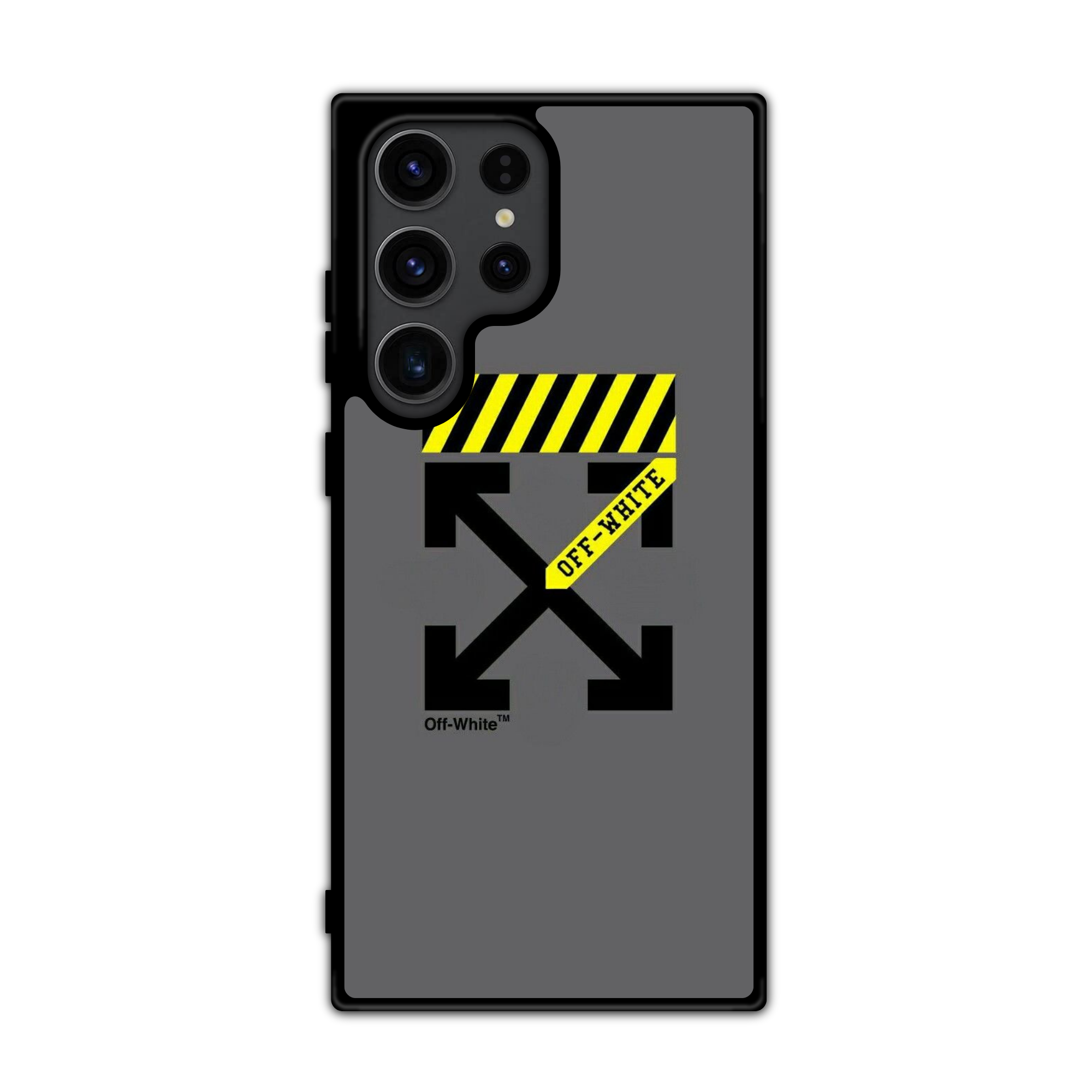 Off White Phone Case For iPhone Samsung Galaxy Pixel - Off White Industrial Arrows On Gray Background