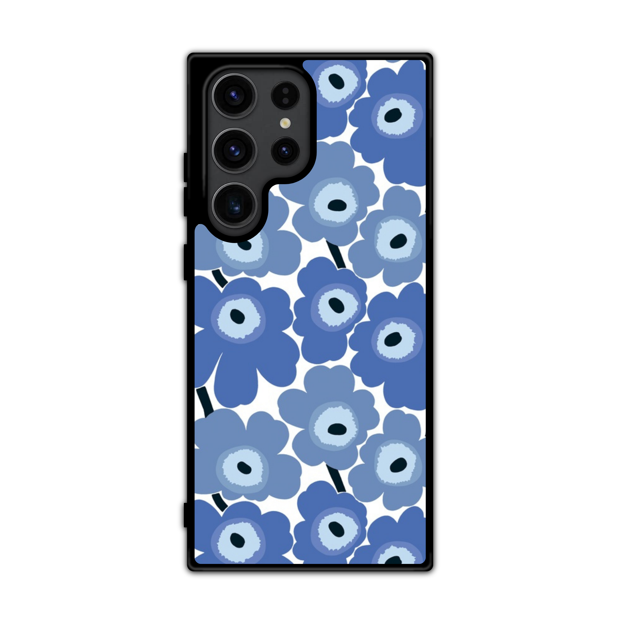 Marimekko Phone Case For iPhone Samsung Galaxy Pixel - Marimekko Unikko Sky Blue Pattern