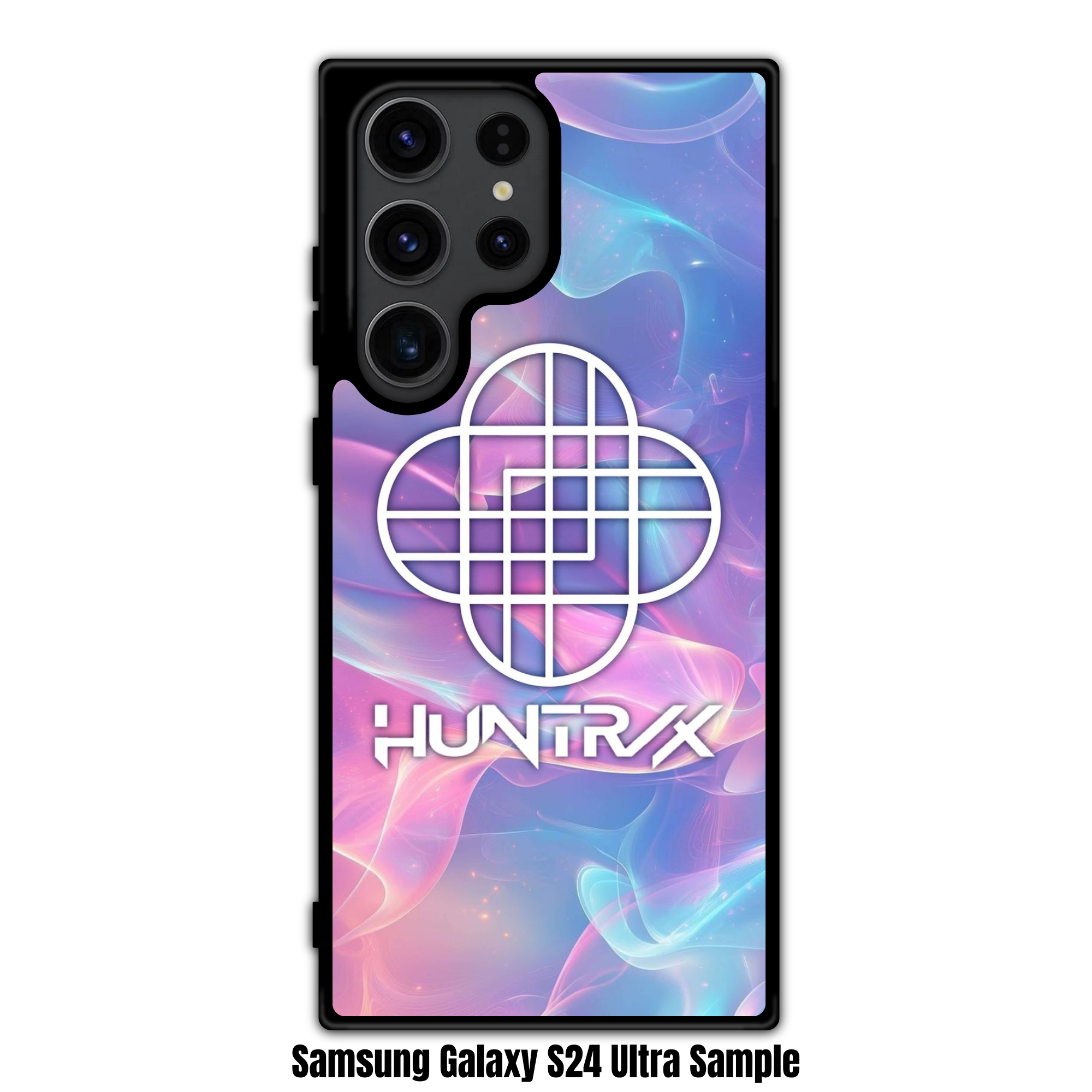 KPop Demon Hunters Phone Case For iPhone Samsung Galaxy Pixel - HUNTRIX Liquid Marble Iridescent Logo Poster