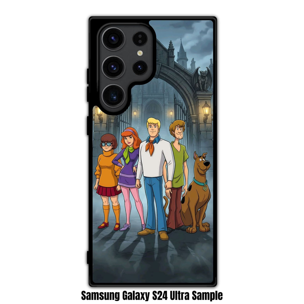 Scooby Doo Phone Case For iPhone Samsung Galaxy Pixel - Scooby Doo Mystery Inc Gang Outside Haunted Mansion Poster