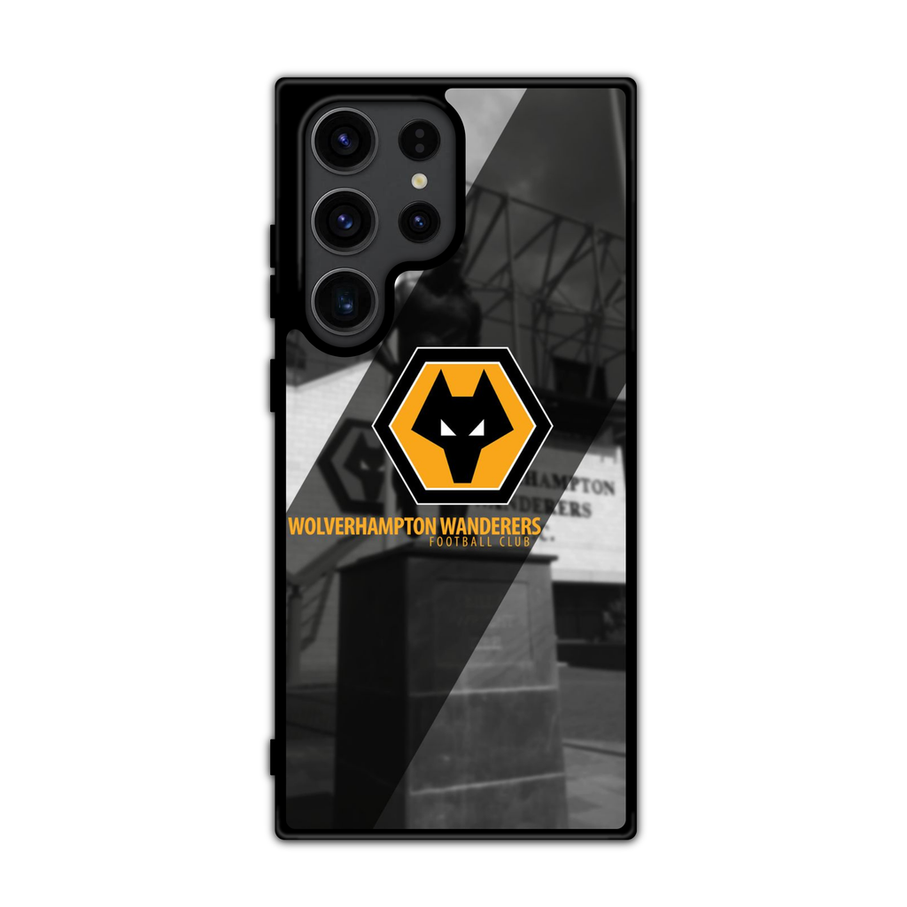 Wolverhampton Wanderers FC Phone Case For iPhone Samsung Galaxy Pixel - Wolverhampton Wanderers FC Crest Billy Wright Statue Poster