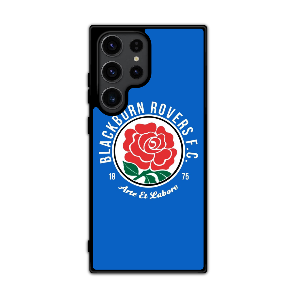 Blackburn Rovers FC Phone Case For iPhone Samsung Galaxy Pixel - Blackburn Rovers FC Crest On Blue Background