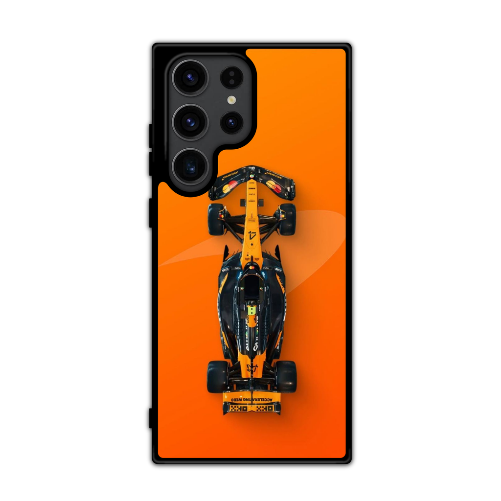 F1 Formula 1 Lando Norris Phone Case For iPhone Samsung Galaxy Pixel - Lando Norris MCL38 Race Car Orange Background Art