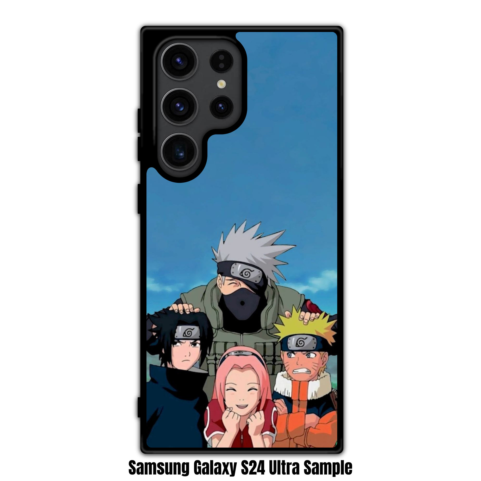 Naruto Phone Case For iPhone Samsung Galaxy Pixel - Team 7 With Kakashi Naruto Sasuke And Sakura Under A Blue Sky