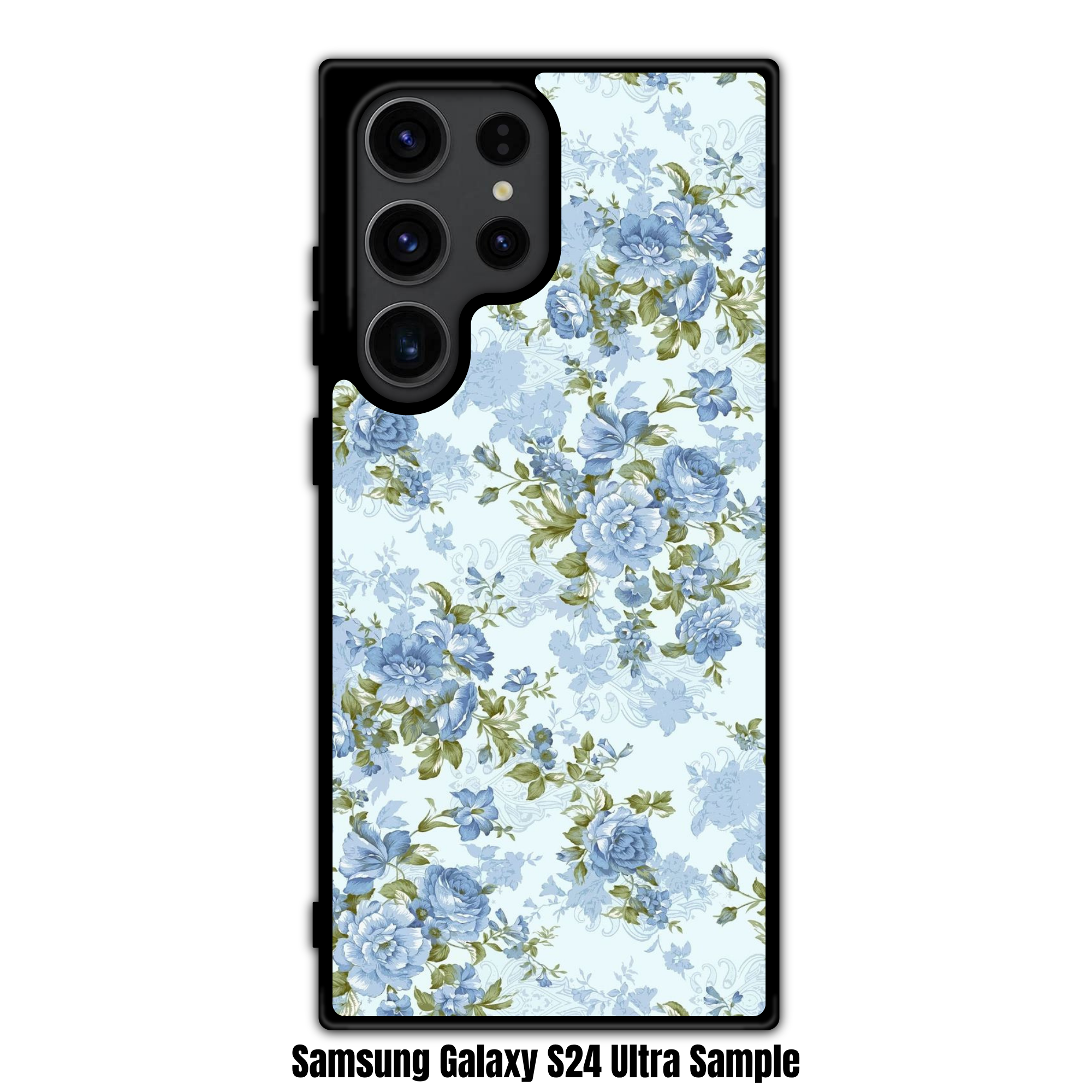Floral Pattern Phone Case For iPhone Samsung Galaxy Pixel - Light Blue Shabby Chic Vintage Floral Pattern