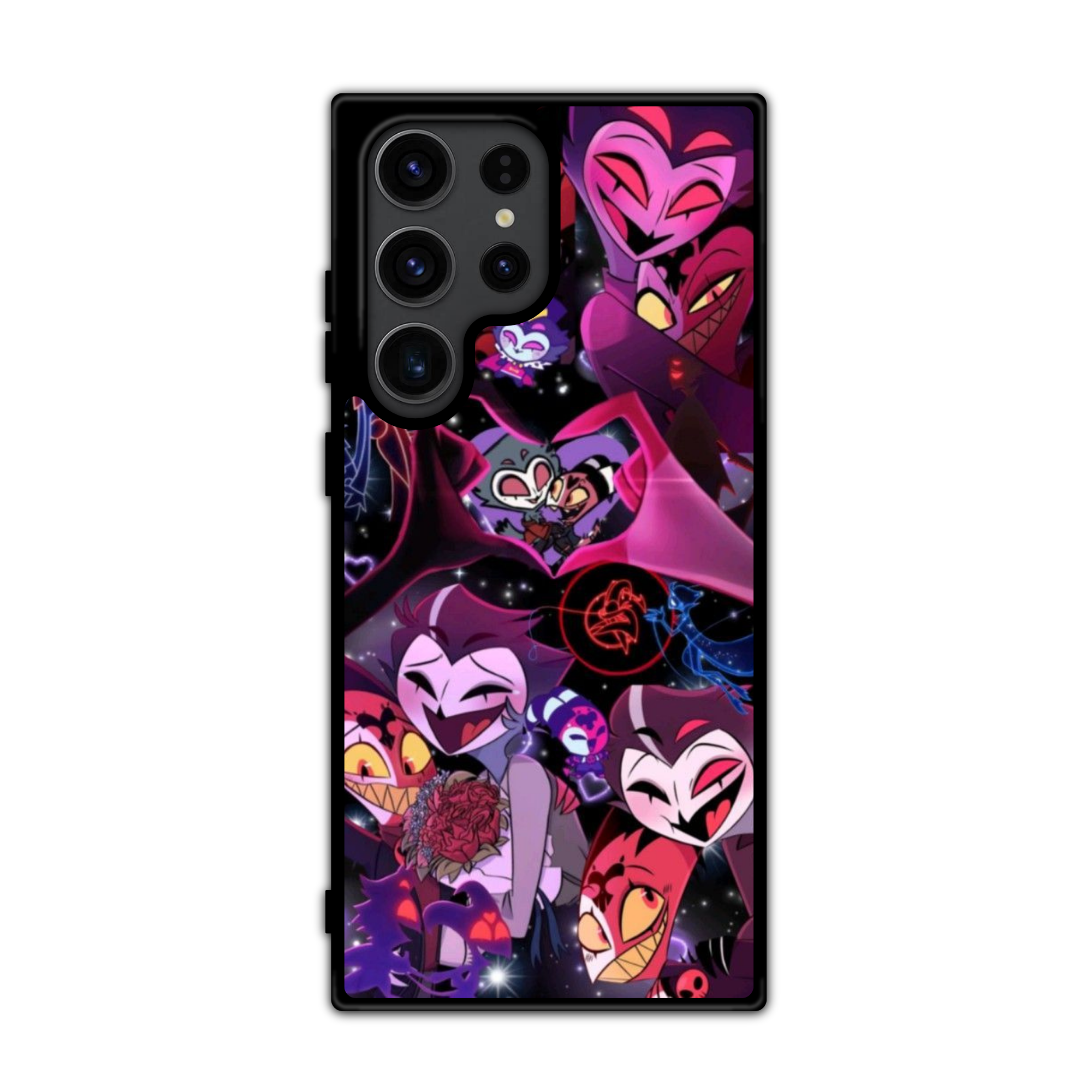 Helluva Boss Phone Case For iPhone Samsung Galaxy Pixel - Blitz And Stolas Heart Collage