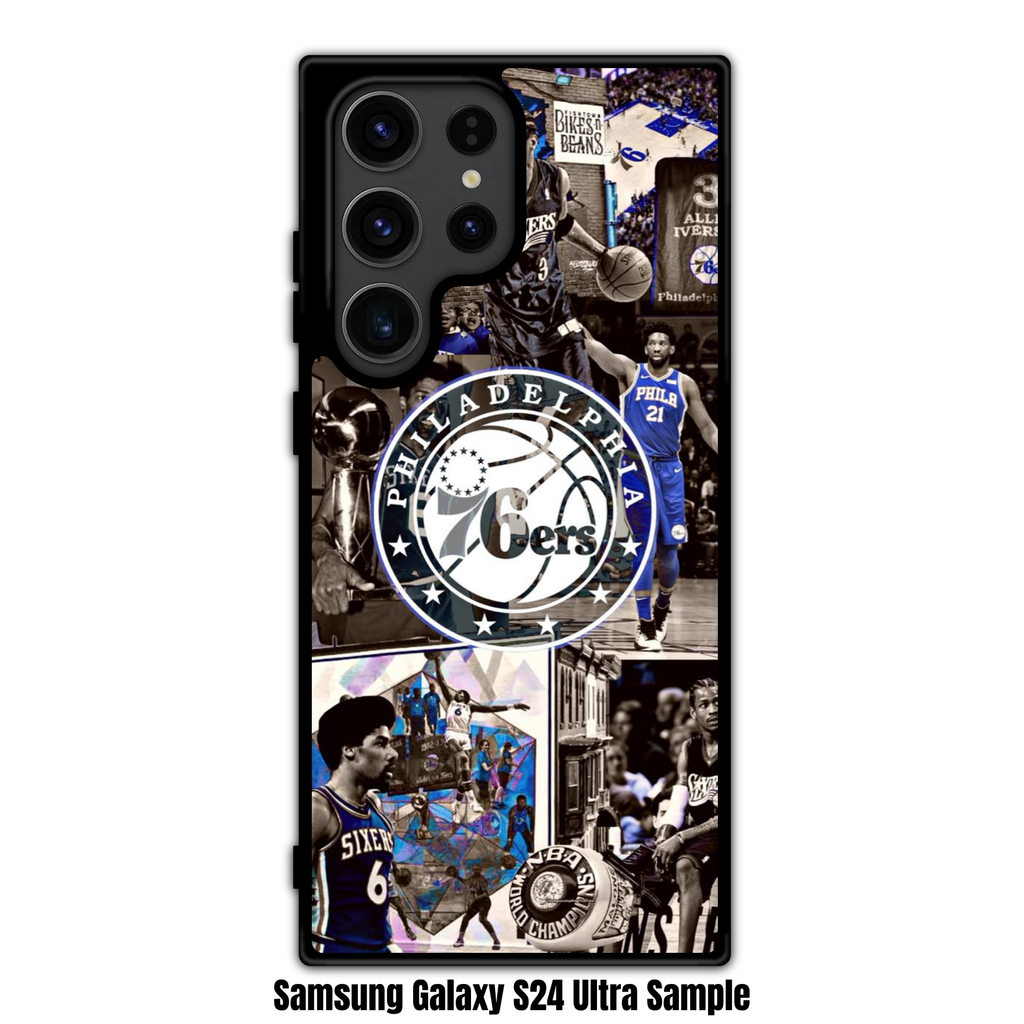 NBA Philadelphia 76ers Phone Case For iPhone Samsung Galaxy Pixel - Philadelphia 76ers Legends and Stars Collage Art