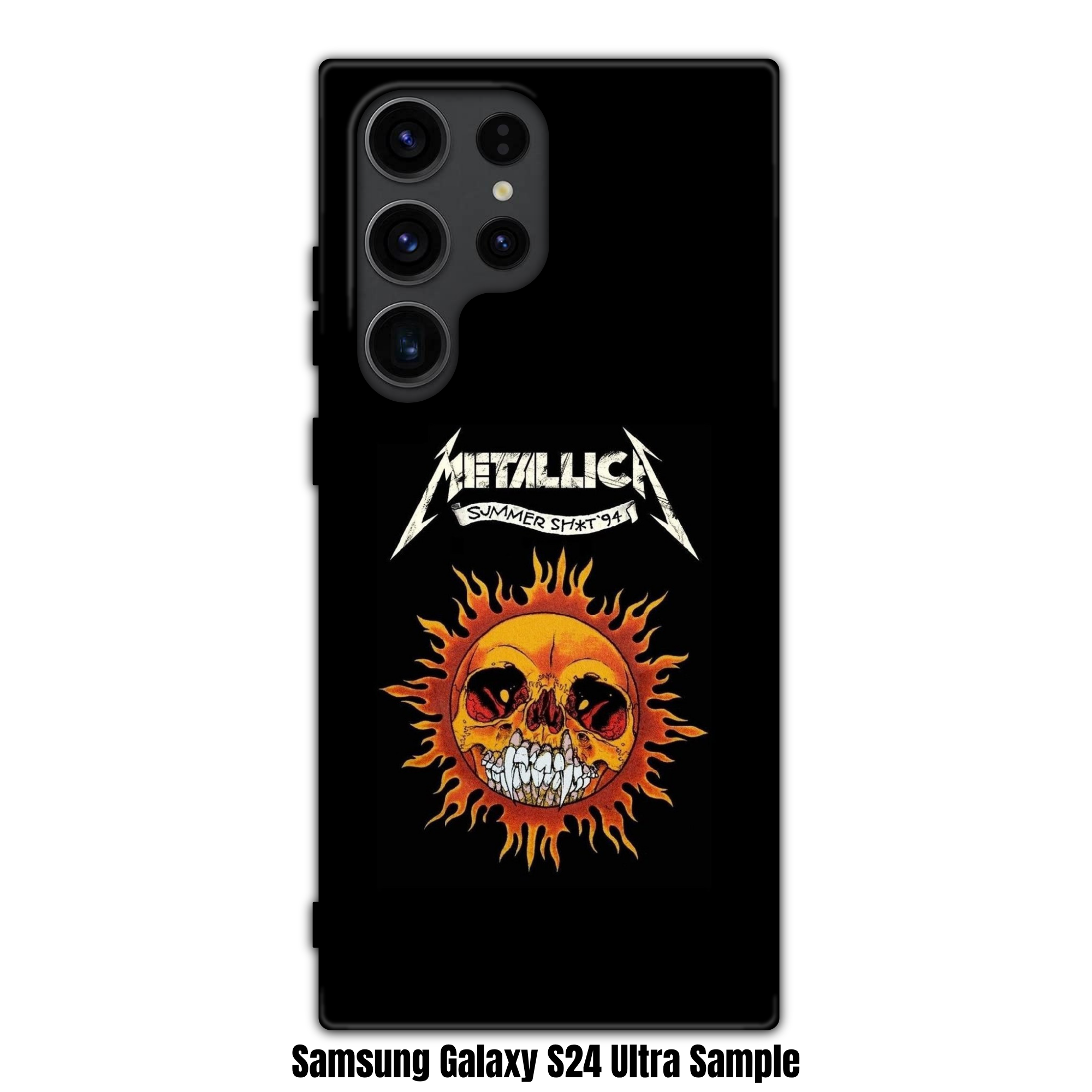 Metallica Phone Case For iPhone Samsung Galaxy Pixel - Metallica Summer Sht 94 Pushead Skull Sun On Black Background