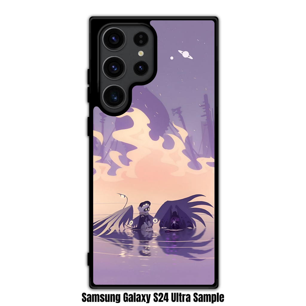 Murder Drones Phone Case For iPhone Samsung Galaxy Pixel - N and V Purple Sunset Poster