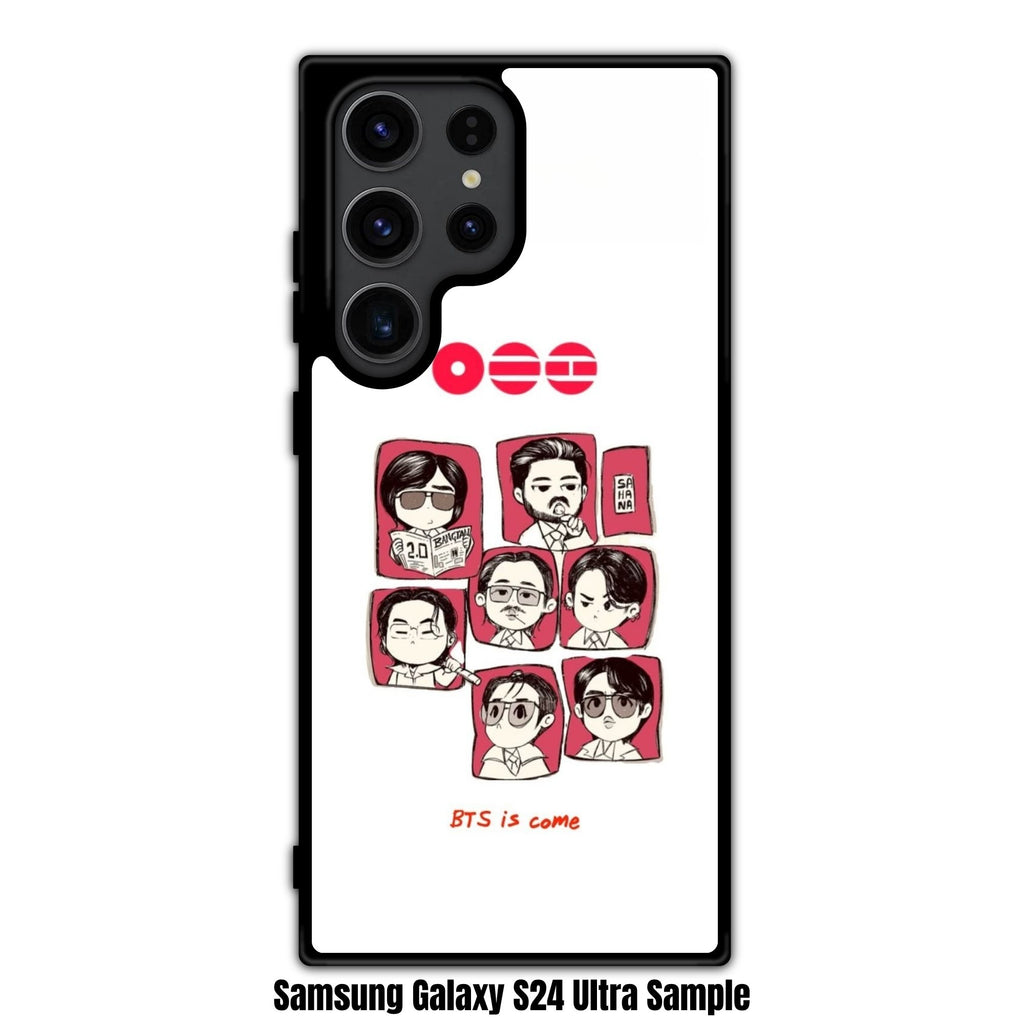 BTS Phone Case For iPhone Samsung Galaxy Pixel - BTS Chibi Comic Panels On White Background
