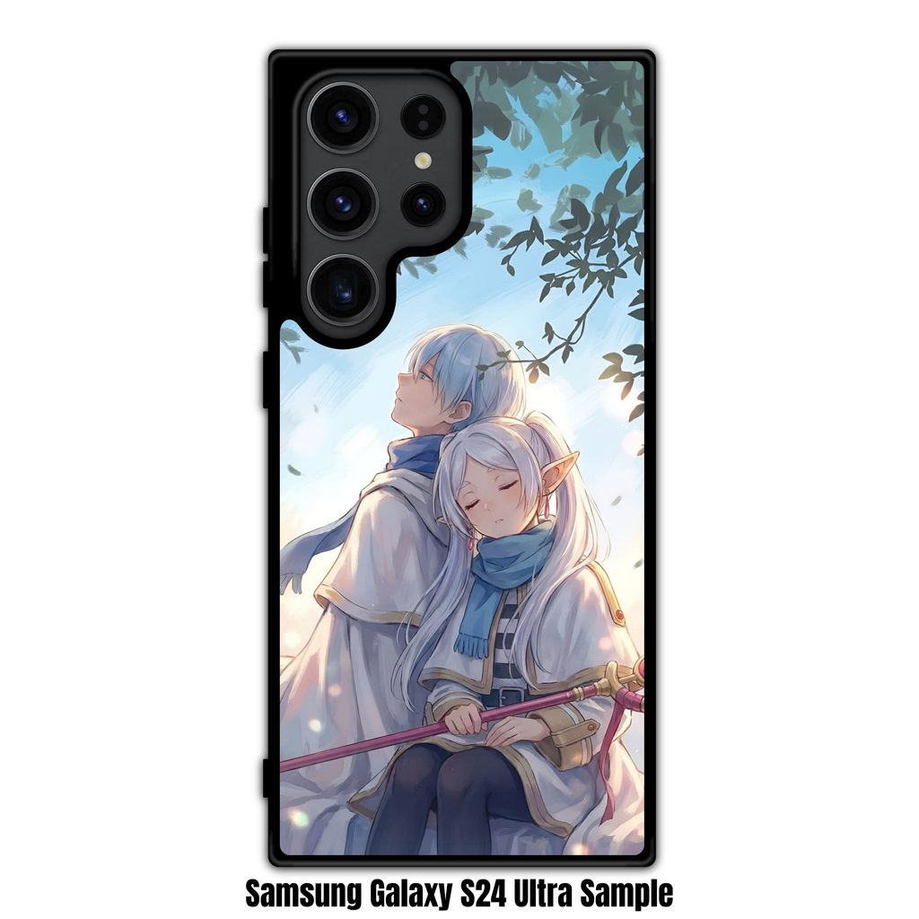 Frieren Beyond Journeys End Phone Case For iPhone Samsung Galaxy Pixel - Frieren And Himmel Resting Under Tree Canopy