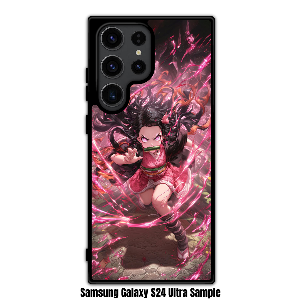 Demon Slayer Nezuko Phone Case For iPhone Samsung Galaxy Pixel - Nezuko Kamado Unleashed Blood Demon Art Battle Poster