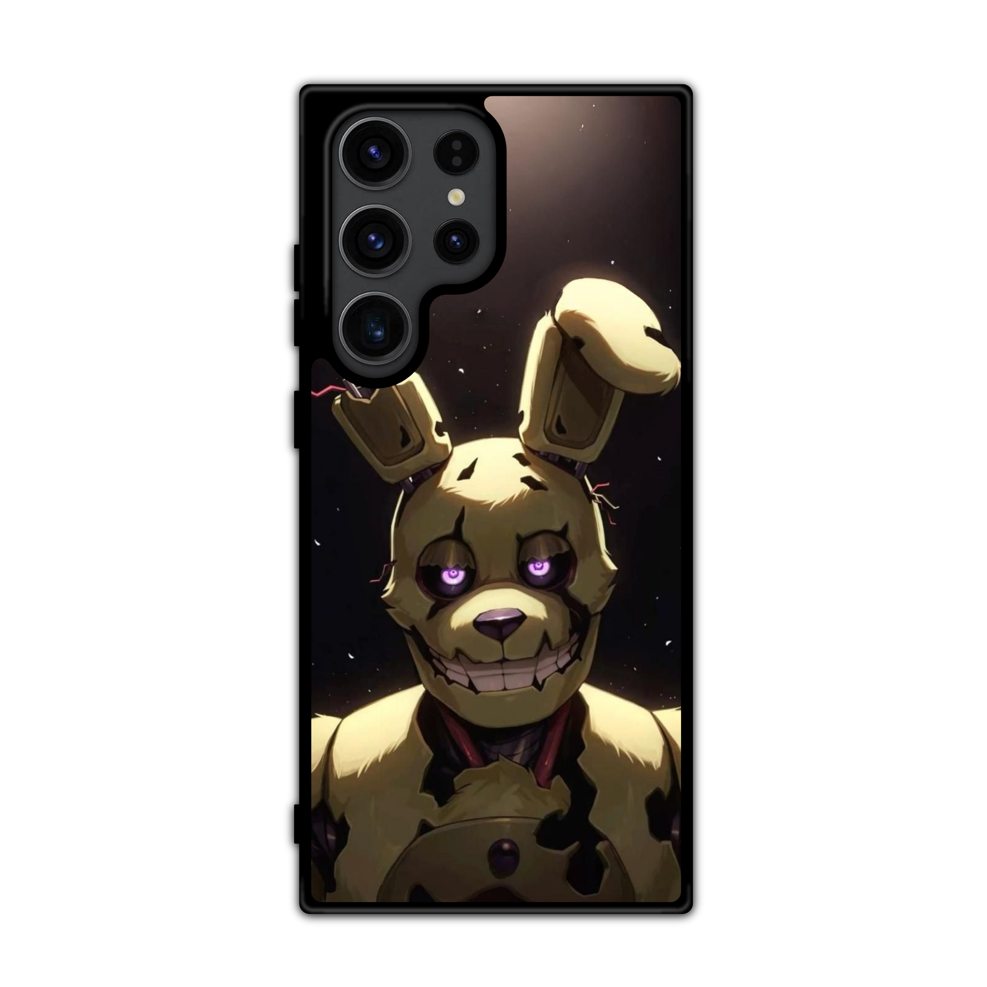 Five Nights At Freddys Bonnie Phone Case For iPhone Samsung Galaxy Pixel - Bonnie Creepy Smile On Black Background Poster