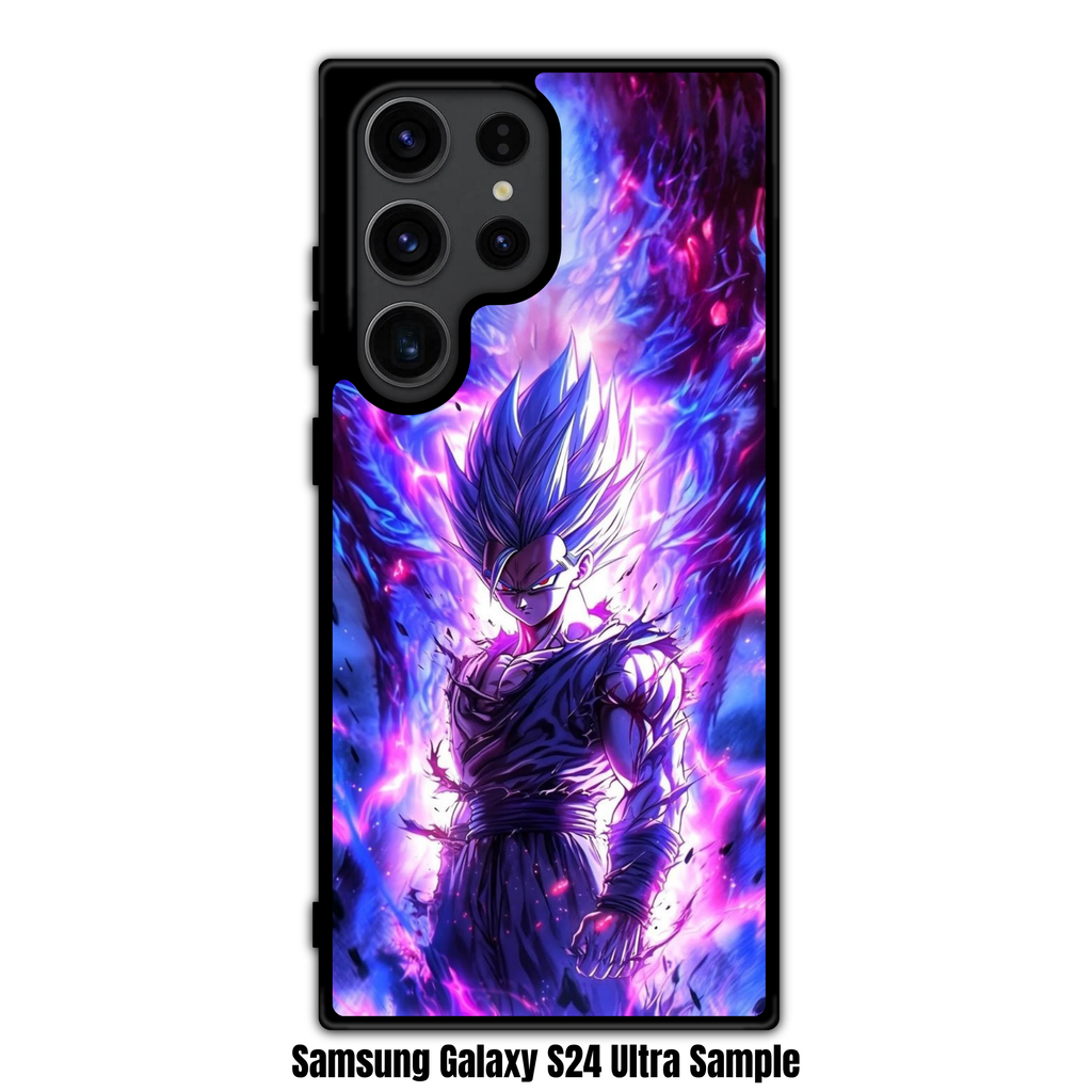 Dragon Ball Gohan Phone Case For iPhone Samsung Galaxy Pixel - Beast Gohan With Purple Energy Aura And White Lightning Art