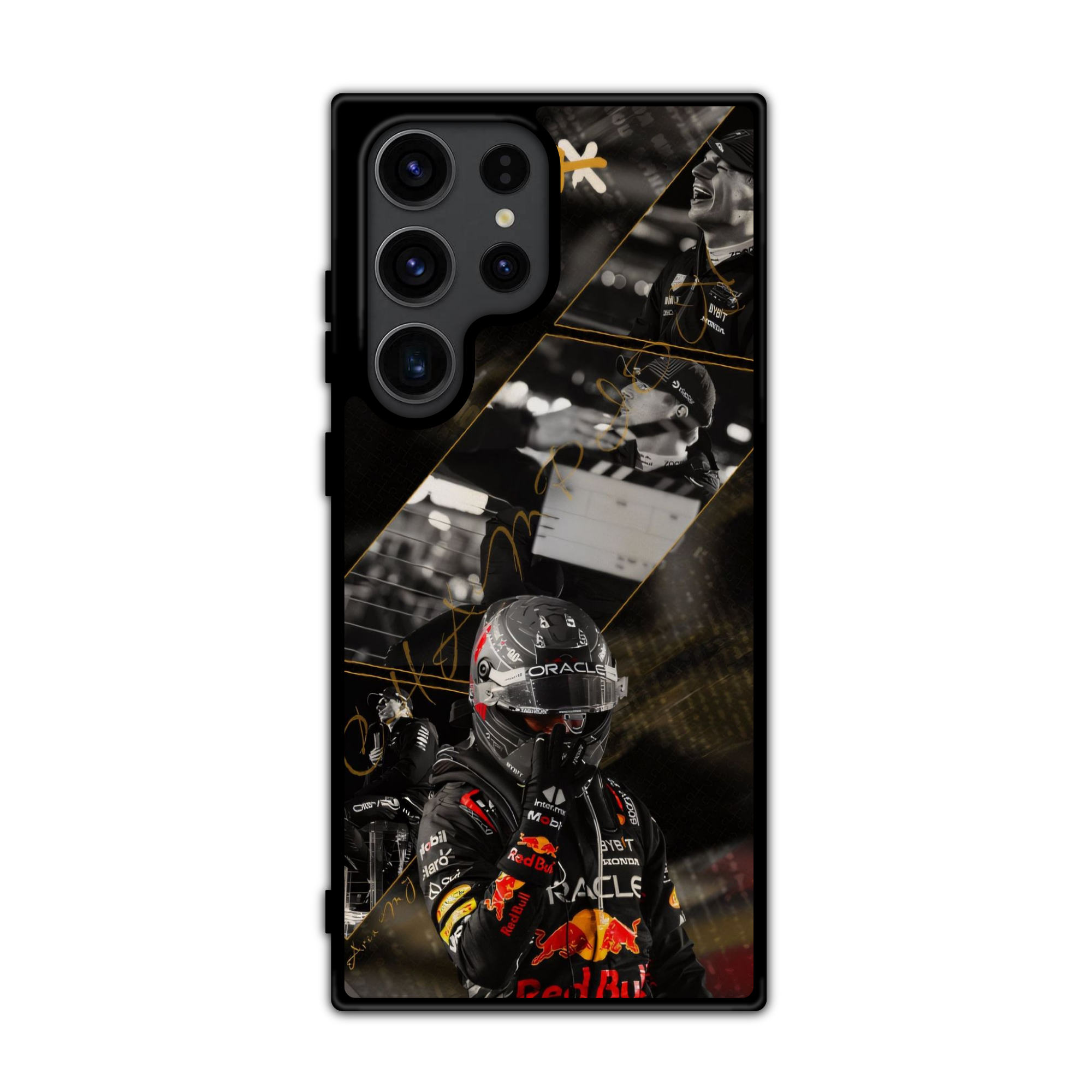 F1 Formula 1 Max Verstappen Phone Case For iPhone Samsung Galaxy Pixel - Max Verstappen Red Bull Racing Montage Art