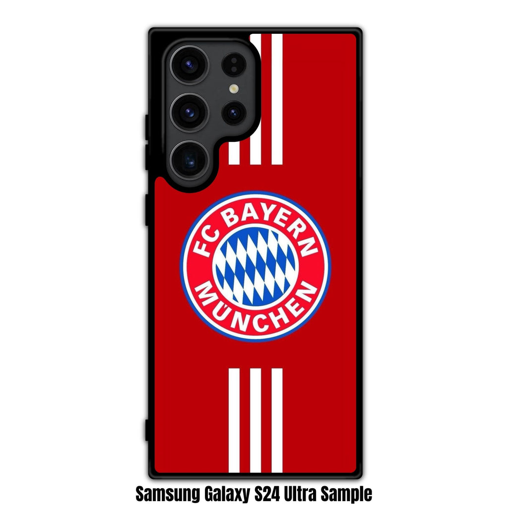 FC Bayern Munich Phone Case For iPhone Samsung Galaxy Pixel - FC Bayern Munich Logo On Red Background With White Stripes