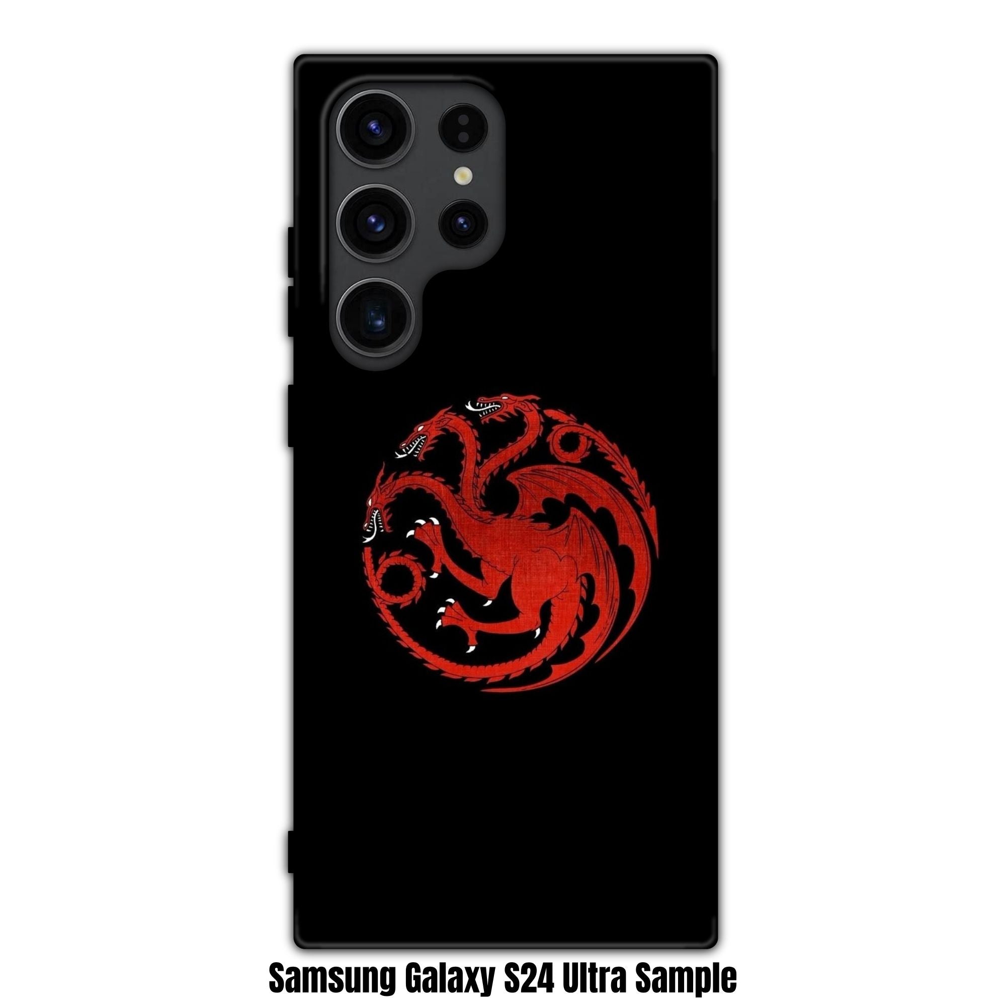 House Of The Dragon Phone Case For iPhone Samsung Galaxy Pixel - House Of The Dragon Red Targaryen Sigil Poster In Black Background