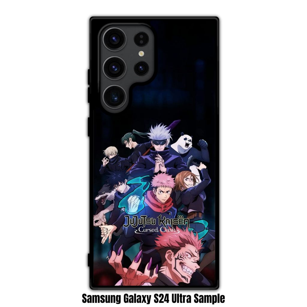 Jujutsu Kaisen Phone Case For iPhone Samsung Galaxy Pixel - Jujutsu Kaisen Cursed Clash Characters Combat Collage On Black Background
