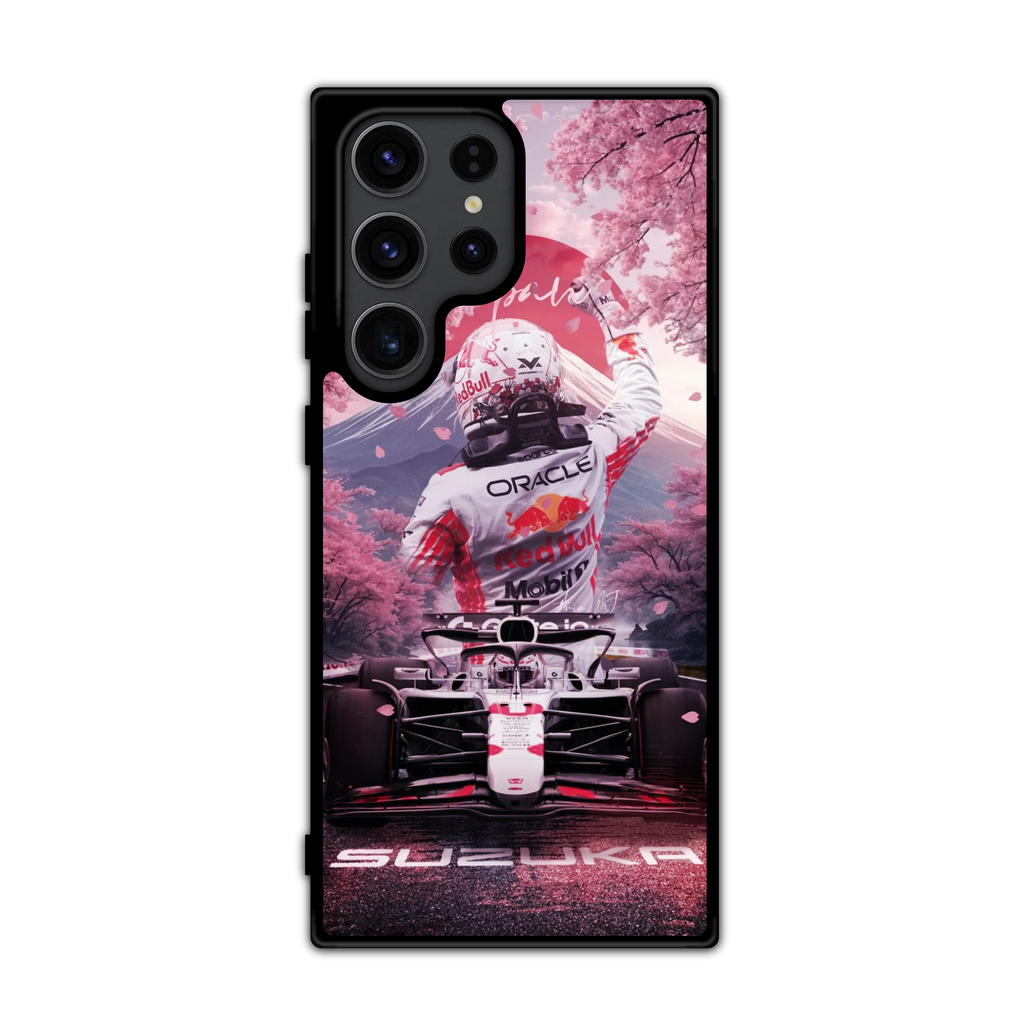 F1 Formula 1 Max Verstappen Phone Case For iPhone Samsung Galaxy Pixel - Max Verstappen Suzuka Victory Rising Sun Art