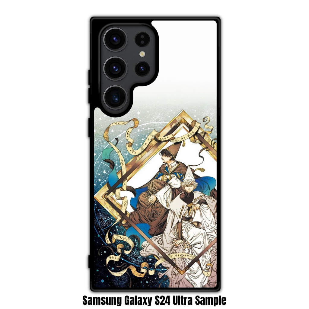 Witch Hat Atelier Phone Case For iPhone Samsung Galaxy Pixel - Qifrey And Olruggio Inside Ornate Frame On White Background