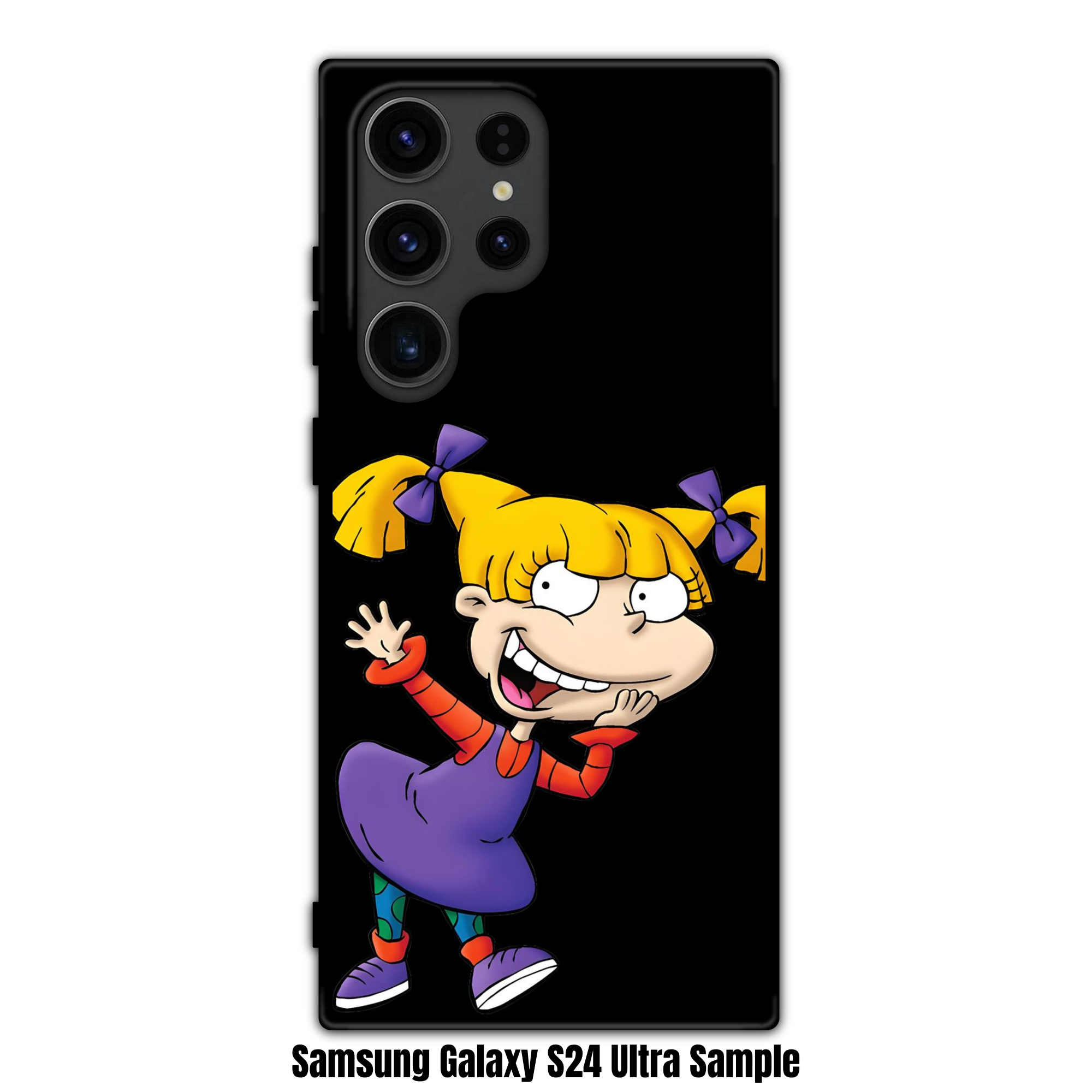 Rugrats Angelica Phone Case For iPhone Samsung Galaxy Pixel - Angelica Pickles Posing On Black Background