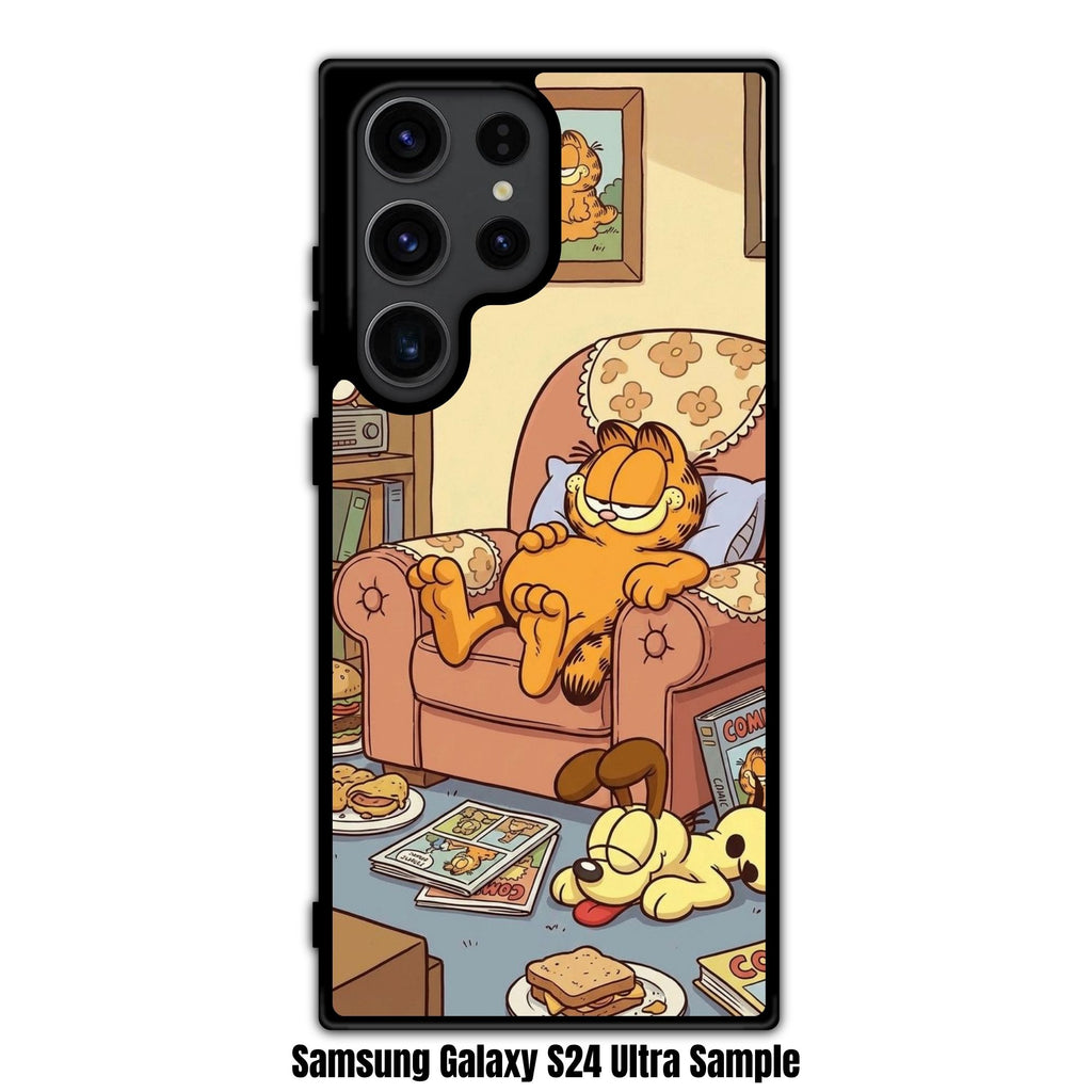 Garfield Phone Case For iPhone Samsung Galaxy Pixel - Cozy Garfield And Odie Living Room Scene