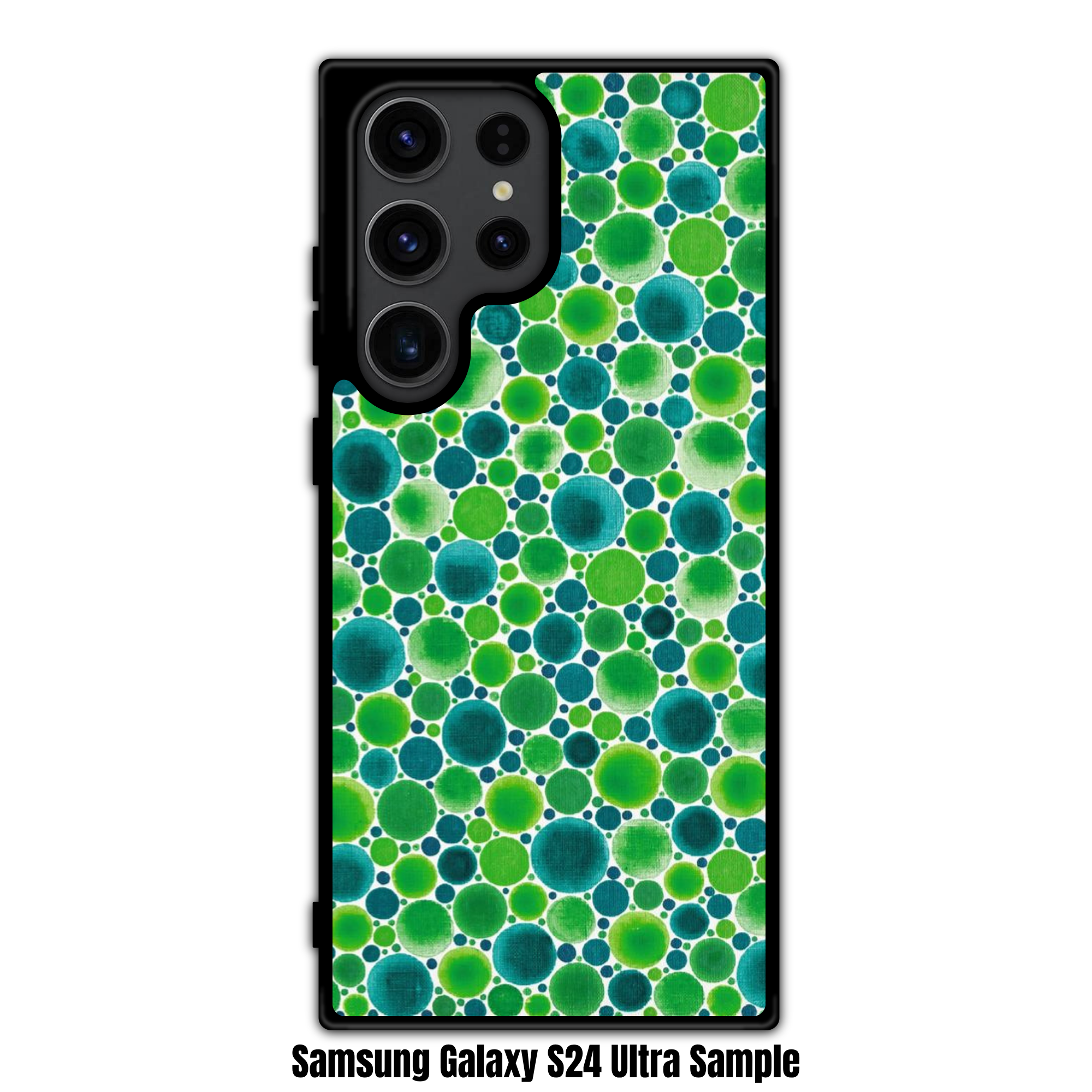 Yayoi Kusama Phone Case For iPhone Samsung Galaxy Pixel - Green And Teal Polka Dot Seamless Pattern