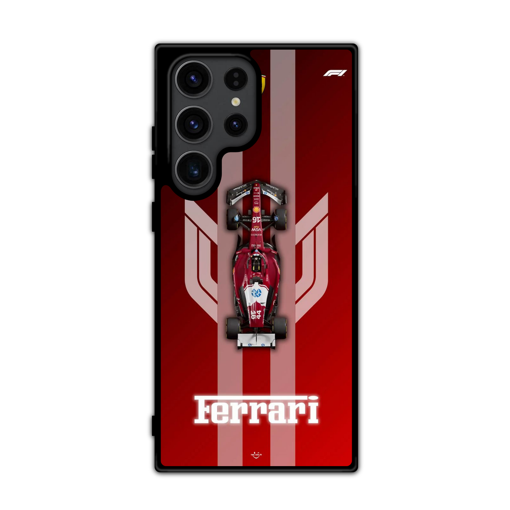 F1 Formula 1 Ferrari Phone Case For iPhone Samsung Galaxy Pixel - Ferrari Race Car Top View Logo Poster
