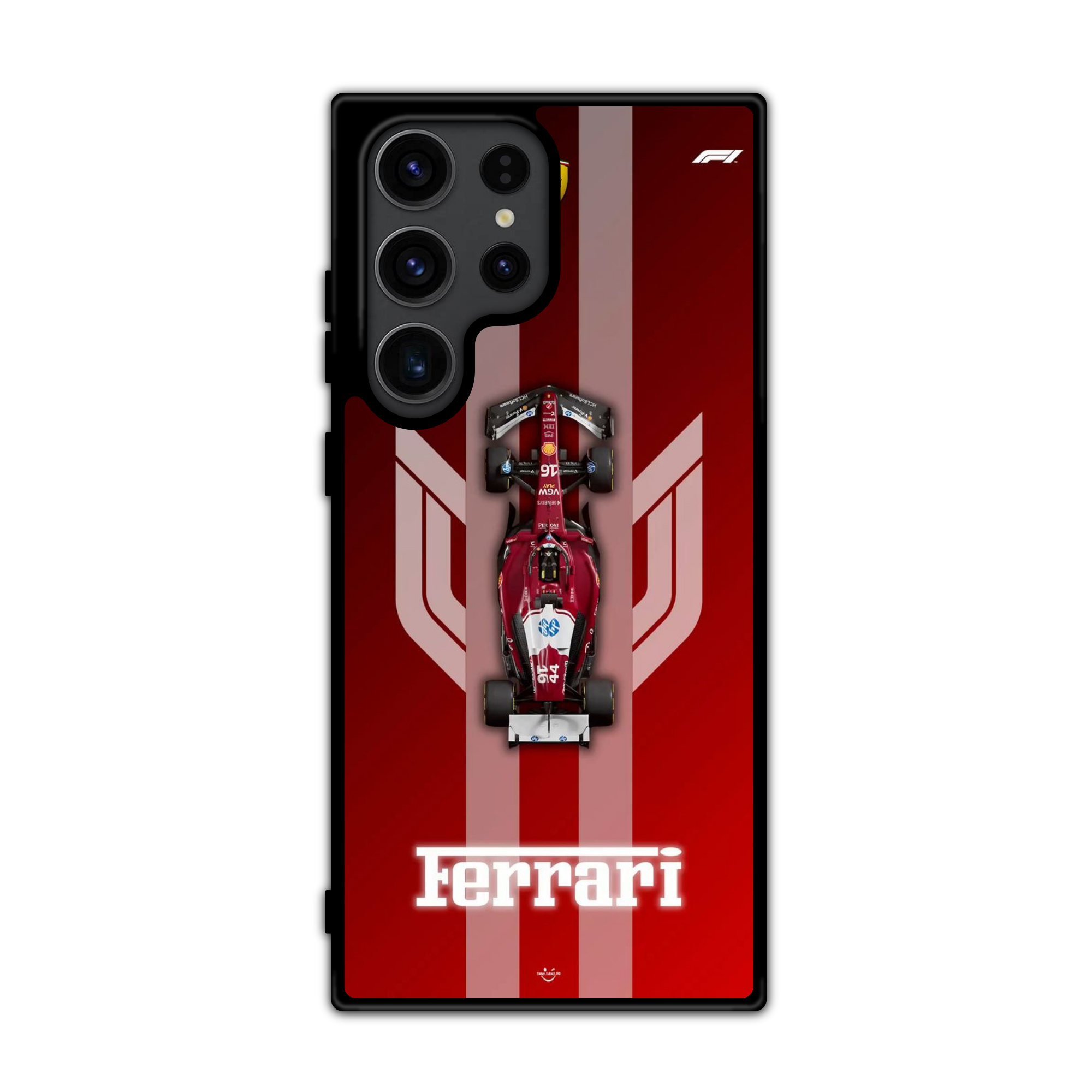 F1 Formula 1 Ferrari Phone Case For iPhone Samsung Galaxy Pixel - Ferrari Race Car Top View Logo Poster