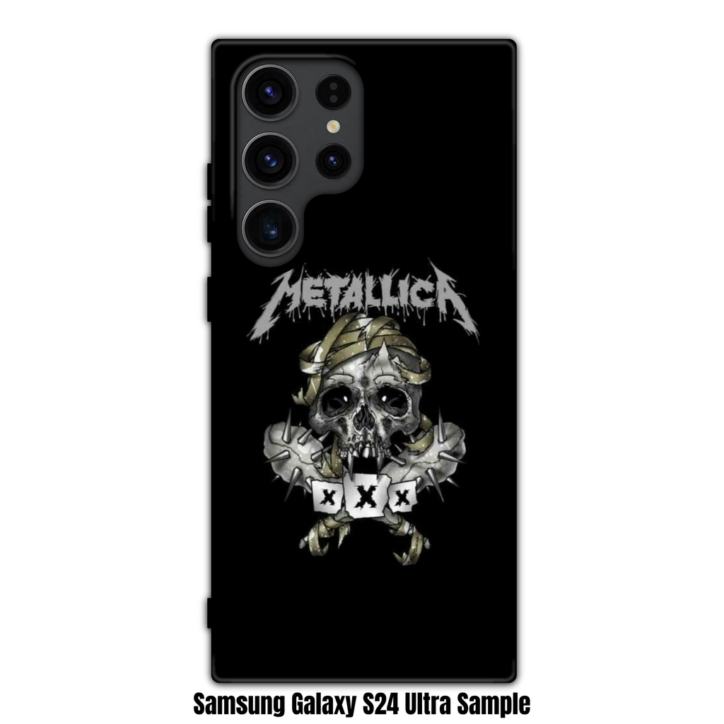 Metallica Phone Case For iPhone Samsung Galaxy Pixel - Metallica XXX Pushead Skull On Black Background
