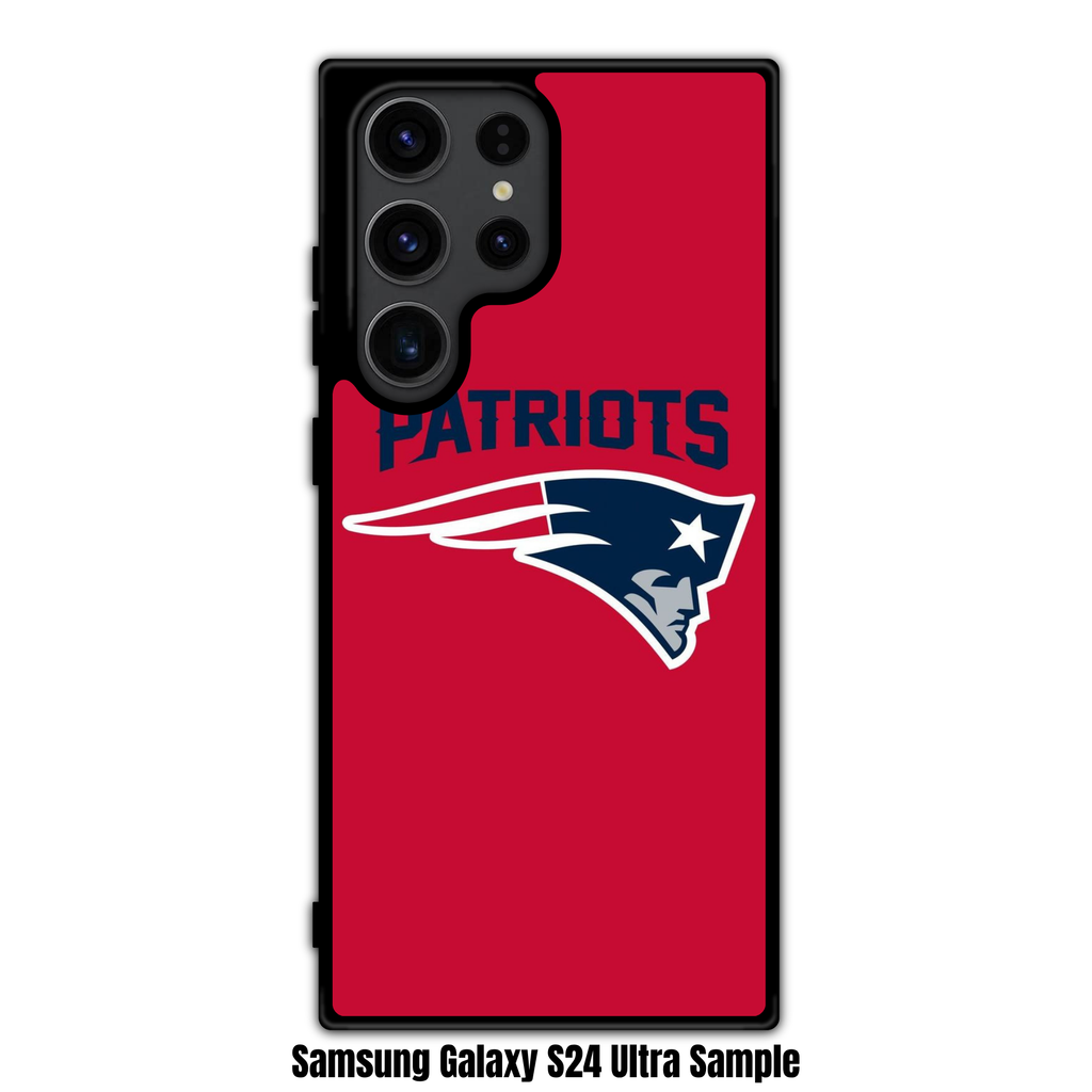 NFL New England Patriots Phone Case For iPhone Samsung Galaxy Pixel - New England Patriots Logo And Wordmark On Red Background