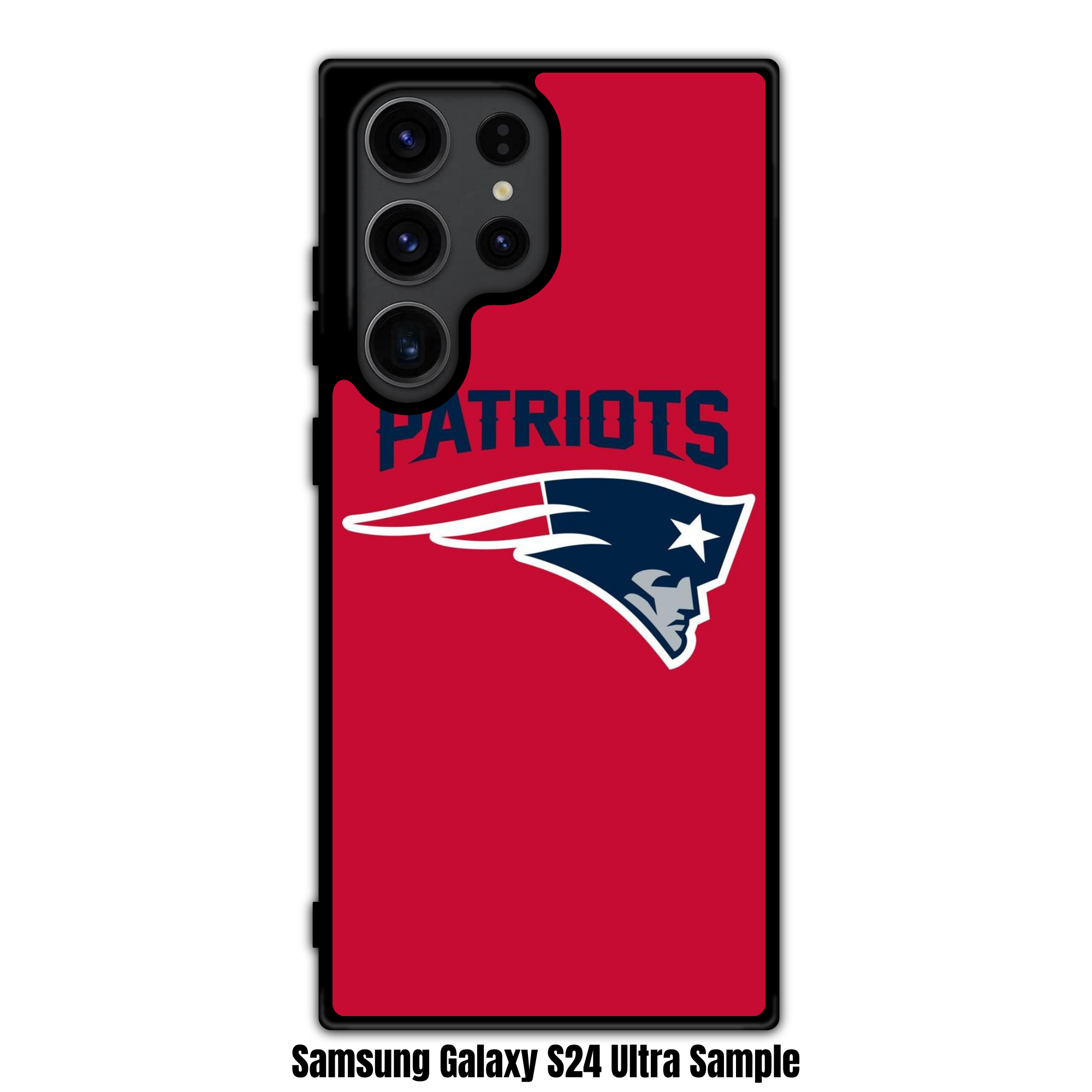 NFL New England Patriots Phone Case For iPhone Samsung Galaxy Pixel - New England Patriots Logo And Wordmark On Red Background